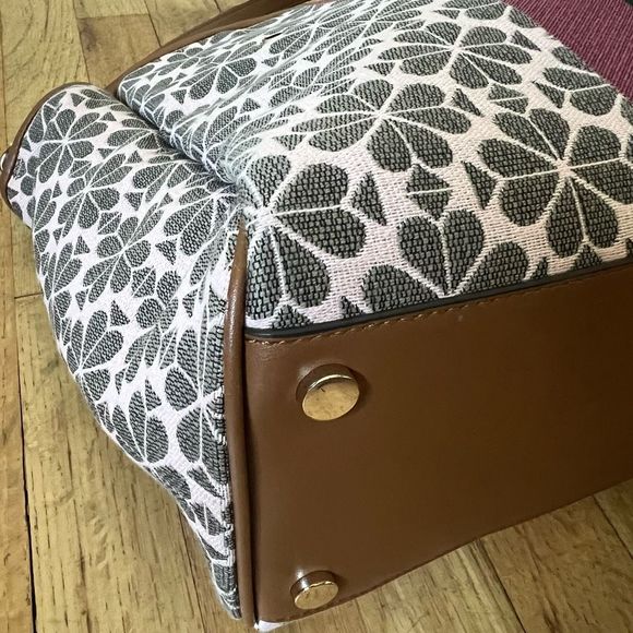 Kate Spade Medium Everything Tote Bag pink green w pouch - Picture 6 of 16